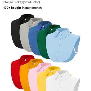 WoMen's Multi-Color Blouse Dickey  Faux Collar Set